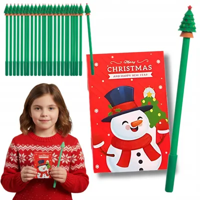 Produktbild von Weihnachtsgeschenk für Kinder - 24er Set - Mini Notizbuch mit Gelschreiber