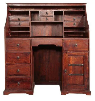 Produktbild von MASSIVMOEBEL24.DE Sekretär Akazie 128x58x138 nougat lackiert OXFORD #516