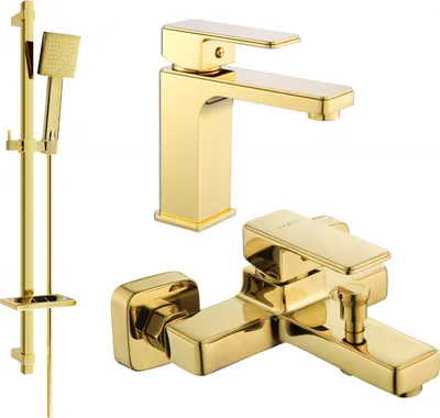 Produktbild von Mexen Cetus DQ45 Badewannenset, Gold - 744303DQ45-50