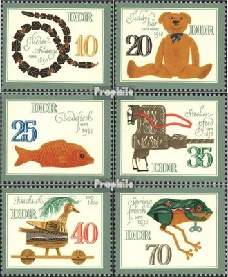 Produktbild von Briefmarken DDR 1981 Mi 2661-2666 (kompl.Ausgabe) gestempelt Historisches Spielzeug (II): Tiere