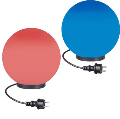 Produktbild von RGB Kugelleuchten Kugellampe 2er Set Ø 25/25cm Garten Außenleuchte Lampe LED