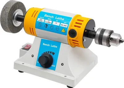Produktbild von Tisch-Schleif- und Poliermaschine - H160 - 320 W - 10000 U/min - 8 mm Scheibe - 20×15 cm - 3,4 kg - CE - Gelb