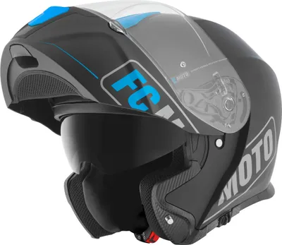 Immagine prodotto di FC-Moto Novo Casco dritto ribaltabile, nero/blu, XS (53/54)