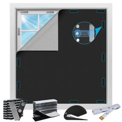 Productafbeelding van Verduisteringsrolgordijn - Magnetisch, geen boren nodig - Geschikt voor dakramen - 130x145 cm