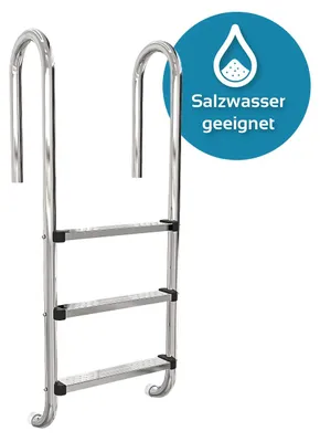 Produktbild von Einstiegsleiter Edelstahl V4A | enges Modell | 3 Edelstahlstufen