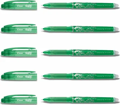 Produktbild von Pilot Frixion Point Tintenroller grün 5er-Set