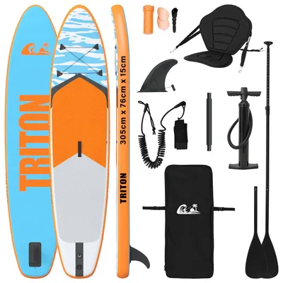 Obrázek produktu pro vidaXL SUP deska se sedátkem 2 v 1 TRITON 305 x 76 x 15 cm, modrá, pro