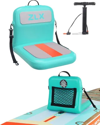 Image de Siège de paddleboard avec dossier, siège de kayak portable, siège gonflable universel pour activités de plein air, pêche, kayak et camping