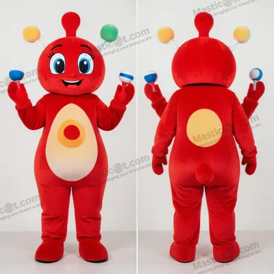 Image de Bâton de jonglage rouge vif – Mascotte MASTICOT de jonglage