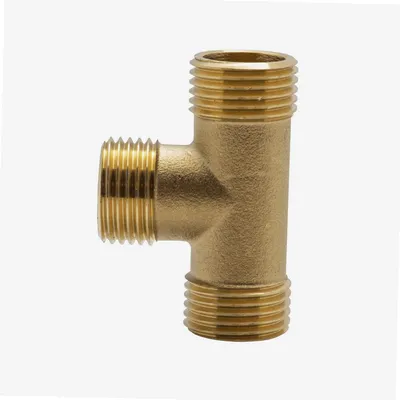 Image de Raccord té laiton mâle - mâle 1-2