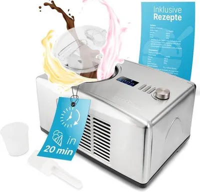 Zdjęcie produktu dla Maszyna do lodów 1500 ml z kompresorem