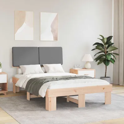 Image de Maison Exclusive - Sommier avec tête de lit rembourrée Gris clair 120 x 200 cm