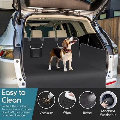 Productafbeelding van Famanu bagagemat voor honden, 185 x 105 cm, universeel, waterdicht met 2 opbergvakken