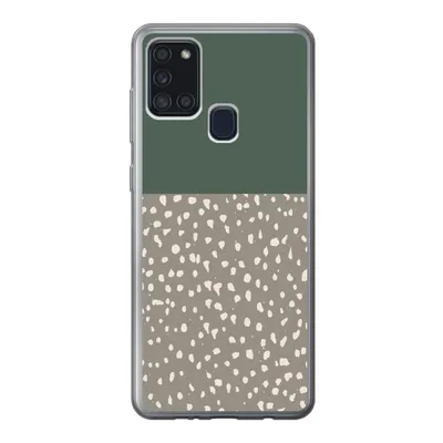 Produktbild von MuchoWow® Handyhülle Schutzhülle Hülle für Samsung Galaxy A21s Polka dot - Grün - Muster Silikon Softcase Handy Hülle - Hartschale