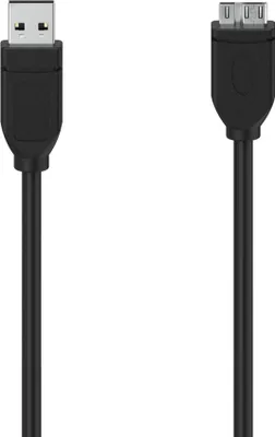 Immagine prodotto di Hama 00300064 Cavo USB 0,75 m USB 3.2 Gen 1 (3.1 Gen 1) Micro-USB B USB A Nero (00300064)