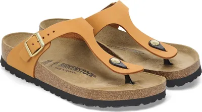 Produktbild von Birkenstock - Damen - Gizeh-Pantoffeln - Braun/Orange - Gr. 36