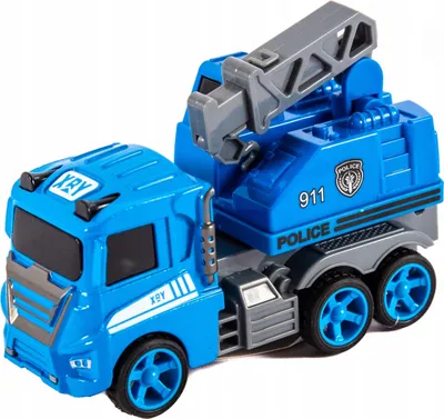 Image de Camion jouet en métal et plastique - Véhicule de chantier robuste avec fonction