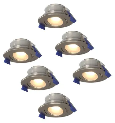 Image de HOFTRONIC - Spot LED encastrable Lima 4W 345lm 4000K IP65 inclinable dimmable GU10 6 pièces