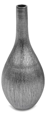 Produktbild von Bodenvase, Flaschenvase ANTIK silber H. 60cm D. 23cm aus Keramik Formano