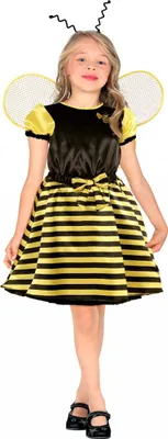 Produktbild von 5-tlg. Bienen Kleinkinderkostüm für den Kinderfasching Größe: XS-116 / 4-5 Jahre
