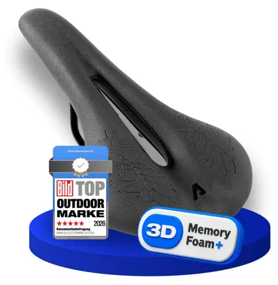 Zdjęcie produktu dla Ergonomiczne siodełko rowerowe - Pianka memory 3D - Czarny