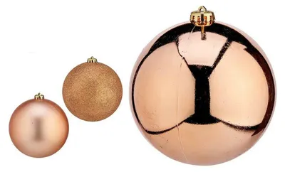 Weihnachtskugeln mehrfarbig 6er-Set Kunststoff 15x15x16 cm