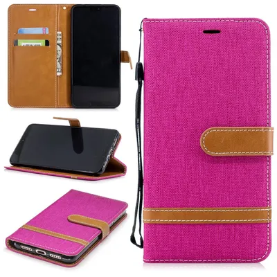 Immagine prodotto di Custodia protettiva per smartphone Huawei P20 Pro, con portafoglio e scomparto per carte, colore rosa