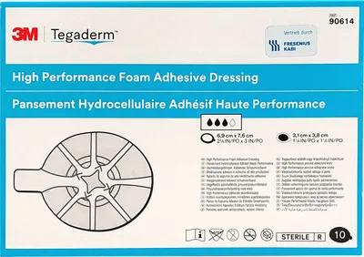 Produktbild von Tegaderm Foam klebend 6,9x7,6 cm oval 90614 10 St