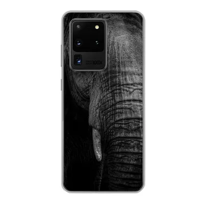 Produktbild von MuchoWow® Handyhülle Schutzhülle Hülle für Samsung Galaxy S20 Ultra Elefant - Tier - Porträt Silikon Softcase Handy Hülle - Karteninhaber