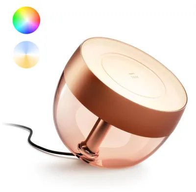 Produktbild von Philips Hue White and Color ambiance Iris Tischleuchte kupfer Special Edition, Intelligente Tischleuchte, Bluetooth/Zigbee, Kupfer, LED, Metall, Synthetik, Nicht austauschbare(s) Leuchtmittel