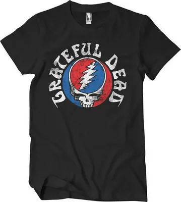 Image de T-shirt noir délavé « The Grateful Dead » en taille S