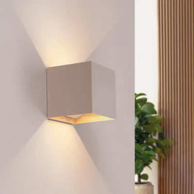 Produktbild von Ledvion 1er Set Wandlampe Innen / Aussen sensor Akku IP44 Beige Warmweiß