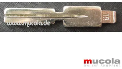 Produktbild von Mucola Schlüsselrohling #18 für Klappschlüssel BMW – Ersatzgehäuse mit Rohling, universal kompatibel, robuster Kunststoff mit Metallklinge, Autoschlüssel Ersatz zum Selberschneiden
