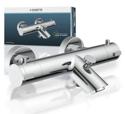 Produktbild von SCHÜTTE Badewannenarmatur LONDON, Wannenarmatur Thermostat, Mischbatterie Badewanne, Chrom