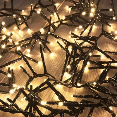 700er Cluster-Lichterkette LEDs Innen und Außen warmweiß