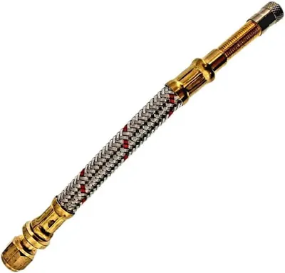 Productafbeelding van Ventielverlenging - Ventielschachtverlenging - Bandenspanning Controleren - Flexibele Stalen Ommanteling - 170 mm - Metaal