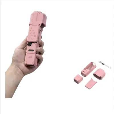 Produktbild von INF Silikon-Schutzgehäuse-Set kompatibel mit DJI Osmo Pocket 4 — Vollkörper-Softhülle und Komponentenabdeckungen Rosa