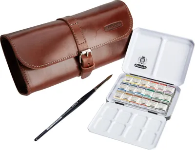 HORADAM Aquarell Exklusives Schmincke-Lederset – Perfekt für unterwegs - Schmincke 74 660 097