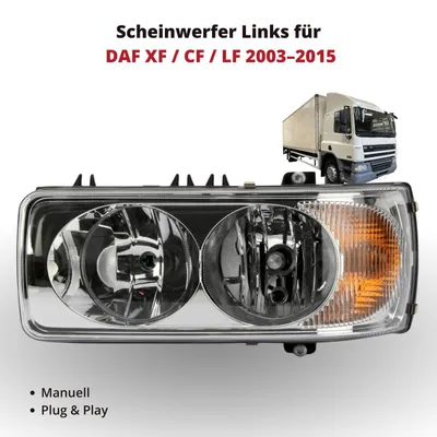 Zdjęcie produktu dla Reflektor przedni lewy do modeli DAF XF / CF / LF 2003–2015 | ręczny | OEM 1699300