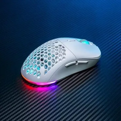 Productafbeelding van Newskill Arakne Elite Ivory: Draadloze RGB-muis, 16000 DPI, wit
