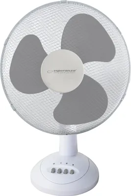 Produktbild von ESPERANZA EHF003WE, Haushalts-Lamellenlüfter, Weiß, Tisch, 90°, 1,5 m, AC