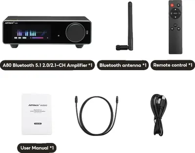 Obrázok produktu pre Stereo zosilňovač, Hi-Res Audio, viacero vstupov, len A80
