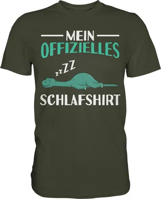 Produktbild von Offizielles Schlafshirt Dinosaurier Nachthemd Schlafanzug Pyjama Dino T-Shirt – Urban Khaki / XL