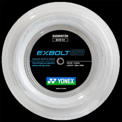 Productafbeelding van YONEX EXBOLT 63 badmintonkoord, 200 meter, wit