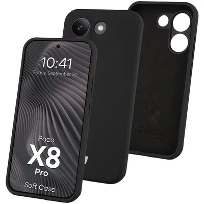 Produktbild von Silikon Handyhülle für Xiaomi POCO X8 Pro, Bizon Soft Case, Schwarz
