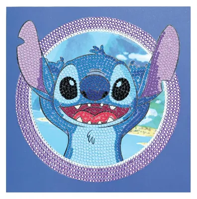 Diamantkaartset Disney Lilo & Stitch, 18x18 cm, Stitch