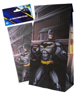 Produktbild von Batman Party-Tüte Papier inkl. Sticker 10 Stk. Midgebsel Tachen Kindergeburtstag
