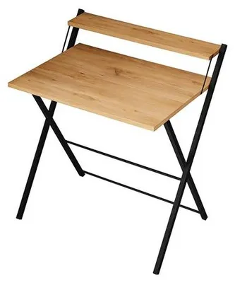 Produktbild von Klappschreibtisch mit Ablage, 76 x 50 x 84 cm, Schwarz/Kiefer