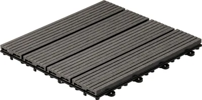 Obrázek produktu pro HOME DELUXE – WPC dlaždice s klikovým spojem BAVARO – antracit – 1 m² – 11 dlaždic o rozměrech 30 x 30 cm I dlaždice s klikovým spojem dlaždice na terasu dlaždice na balkon
