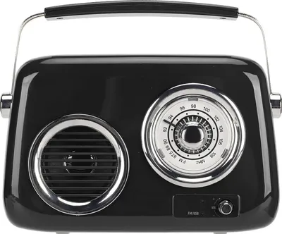 Obrázek produktu pro Retro rádio Bluetooth reproduktor přenosný ruční HiFi stereo zvuk roztomilý reproduktor ve starém stylu pro párty venku černý